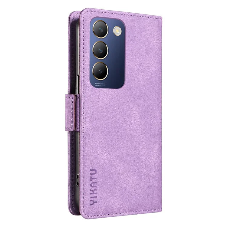 YIKATU YK-005 For vivo V40 SE 5G / Y200e 5G / Y100 5G (Indonesia) / V30 Lite 5G (India) Wallet Case Leather Phone Cover