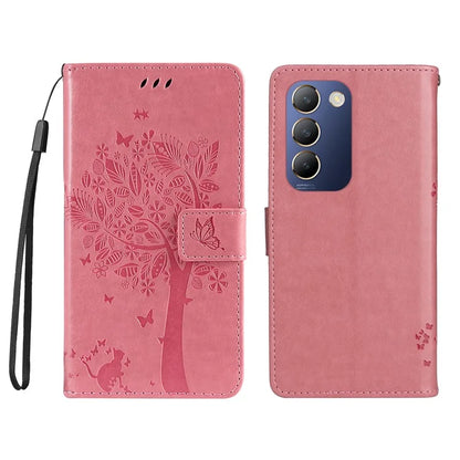 KT Imprinting Flower Series-3 For vivo V40 SE 5G / Y100 5G (Indonesia) / Y200e 5G / V30 Lite 5G (India) Case Leather Phone Wallet Cover