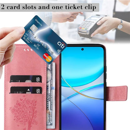 KT Imprinting Flower Series-3 For vivo V40 SE 5G / Y100 5G (Indonesia) / Y200e 5G / V30 Lite 5G (India) Case Leather Phone Wallet Cover