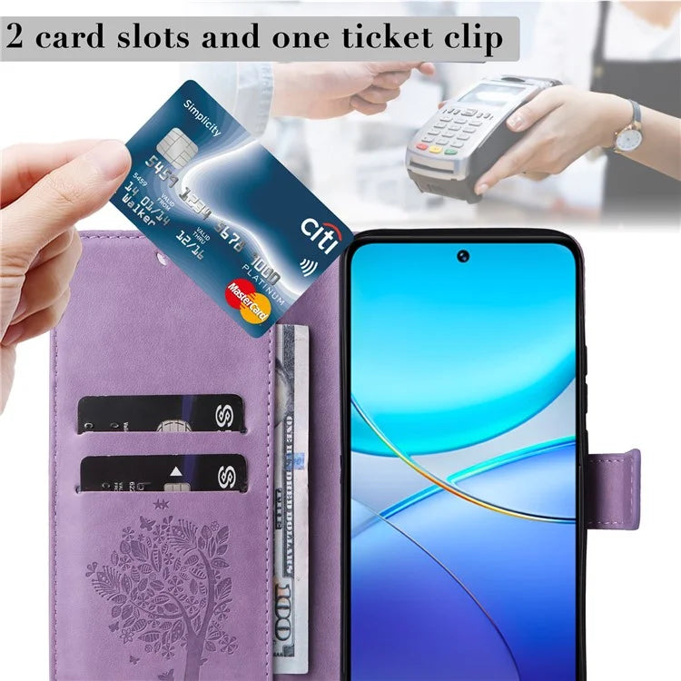 KT Imprinting Flower Series-3 For vivo V40 SE 5G / Y100 5G (Indonesia) / Y200e 5G / V30 Lite 5G (India) Case Leather Phone Wallet Cover