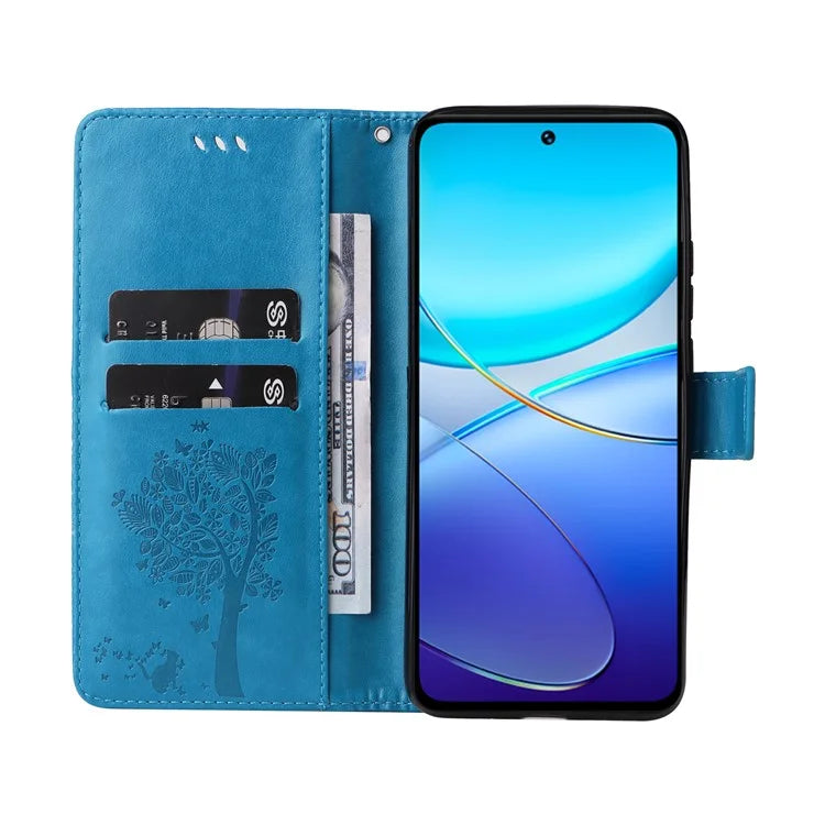 KT Imprinting Flower Series-3 For vivo V40 SE 5G / Y100 5G (Indonesia) / Y200e 5G / V30 Lite 5G (India) Case Leather Phone Wallet Cover