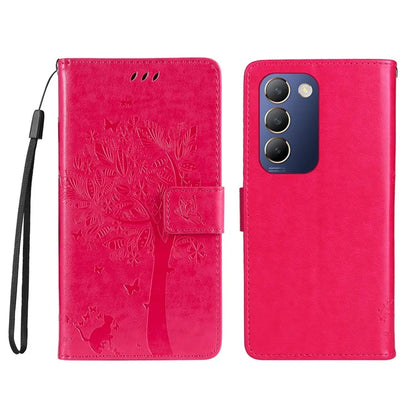 KT Imprinting Flower Series-3 For vivo V40 SE 5G / Y100 5G (Indonesia) / Y200e 5G / V30 Lite 5G (India) Case Leather Phone Wallet Cover