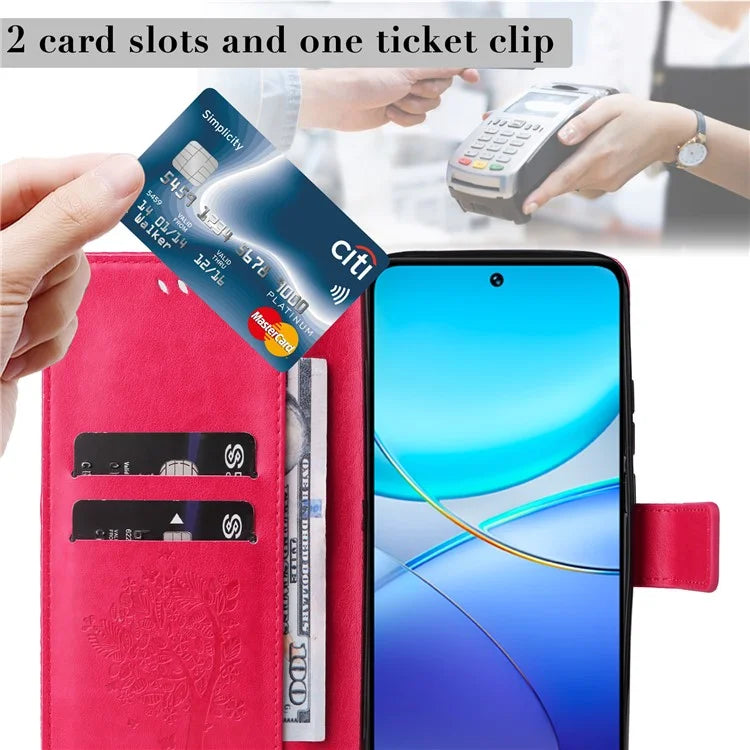 KT Imprinting Flower Series-3 For vivo V40 SE 5G / Y100 5G (Indonesia) / Y200e 5G / V30 Lite 5G (India) Case Leather Phone Wallet Cover