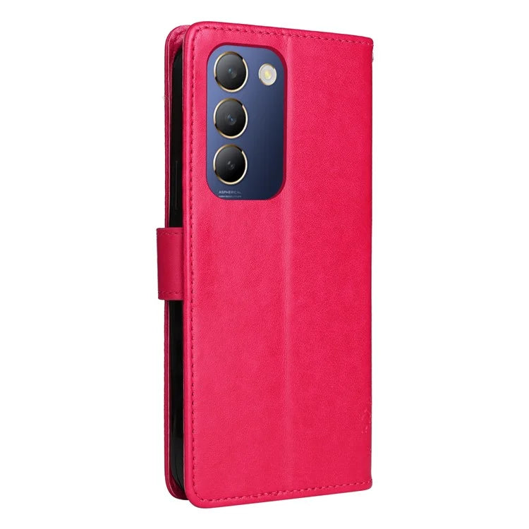 KT Imprinting Flower Series-3 For vivo V40 SE 5G / Y100 5G (Indonesia) / Y200e 5G / V30 Lite 5G (India) Case Leather Phone Wallet Cover