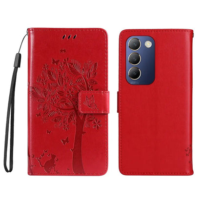 KT Imprinting Flower Series-3 For vivo V40 SE 5G / Y100 5G (Indonesia) / Y200e 5G / V30 Lite 5G (India) Case Leather Phone Wallet Cover