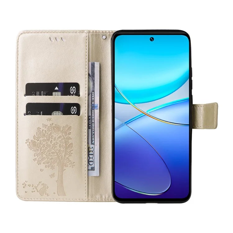 KT Imprinting Flower Series-3 For vivo V40 SE 5G / Y100 5G (Indonesia) / Y200e 5G / V30 Lite 5G (India) Case Leather Phone Wallet Cover