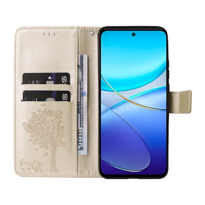 KT Imprinting Flower Series-3 For vivo V40 SE 5G / Y100 5G (Indonesia) / Y200e 5G / V30 Lite 5G (India) Case Leather Phone Wallet Cover