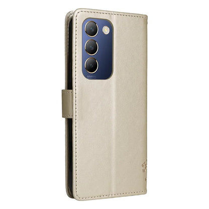KT Imprinting Flower Series-3 For vivo V40 SE 5G / Y100 5G (Indonesia) / Y200e 5G / V30 Lite 5G (India) Case Leather Phone Wallet Cover