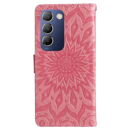 KT Imprinting Flower Series-1 For vivo V40 SE 5G / Y100 5G (Indonesia) / Y200e 5G / V30 Lite 5G (India) Case Leather Phone Cover