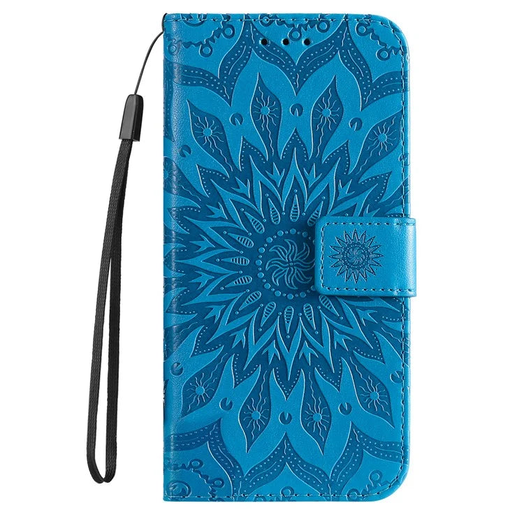 KT Imprinting Flower Series-1 For vivo V40 SE 5G / Y100 5G (Indonesia) / Y200e 5G / V30 Lite 5G (India) Case Leather Phone Cover