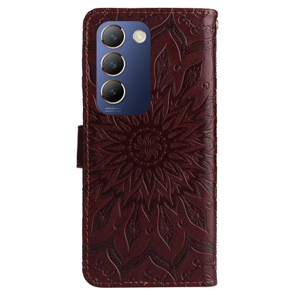 KT Imprinting Flower Series-1 For vivo V40 SE 5G / Y100 5G (Indonesia) / Y200e 5G / V30 Lite 5G (India) Case Leather Phone Cover