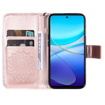 KT Imprinting Flower Series-1 For vivo V40 SE 5G / Y100 5G (Indonesia) / Y200e 5G / V30 Lite 5G (India) Case Leather Phone Cover