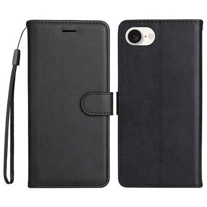 KT Leather Series-2 for iPhone SE (2024) Case Solid Color Wallet Leather Phone Cover