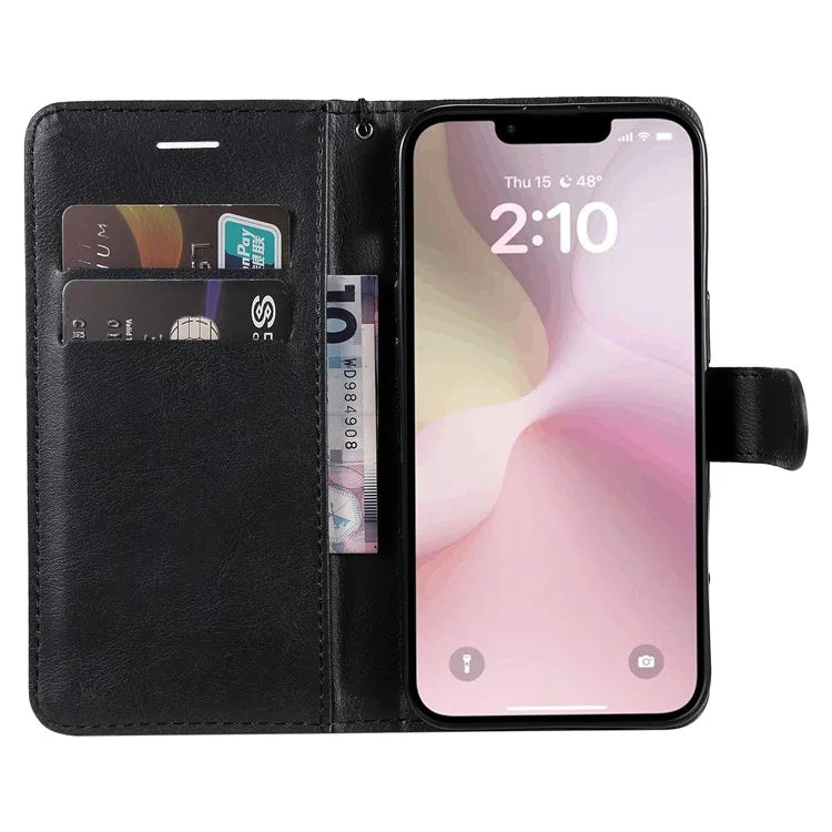 KT Leather Series-2 for iPhone SE (2024) Case Solid Color Wallet Leather Phone Cover
