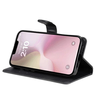 KT Leather Series-2 for iPhone SE (2024) Case Solid Color Wallet Leather Phone Cover