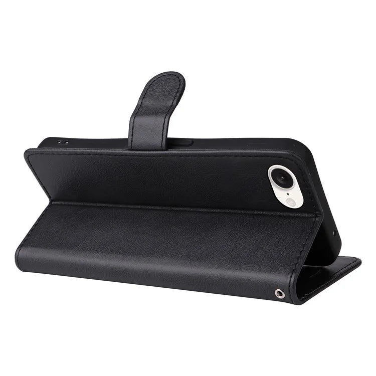 KT Leather Series-2 for iPhone SE (2024) Case Solid Color Wallet Leather Phone Cover