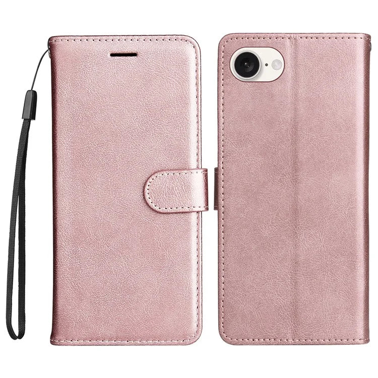 KT Leather Series-2 for iPhone SE (2024) Case Solid Color Wallet Leather Phone Cover