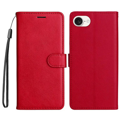 KT Leather Series-2 for iPhone SE (2024) Case Solid Color Wallet Leather Phone Cover