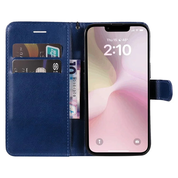 KT Leather Series-2 for iPhone SE (2024) Case Solid Color Wallet Leather Phone Cover