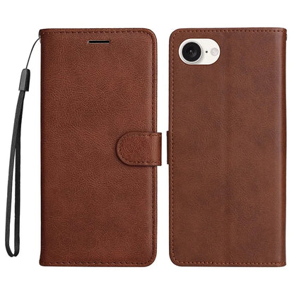 KT Leather Series-2 for iPhone SE (2024) Case Solid Color Wallet Leather Phone Cover