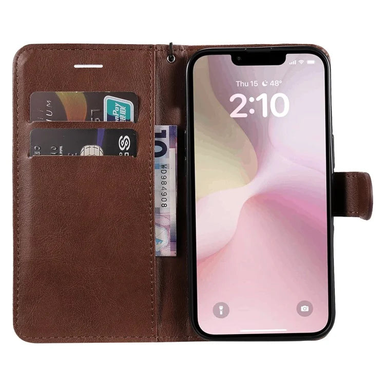 KT Leather Series-2 for iPhone SE (2024) Case Solid Color Wallet Leather Phone Cover