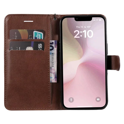 KT Leather Series-2 for iPhone SE (2024) Case Solid Color Wallet Leather Phone Cover