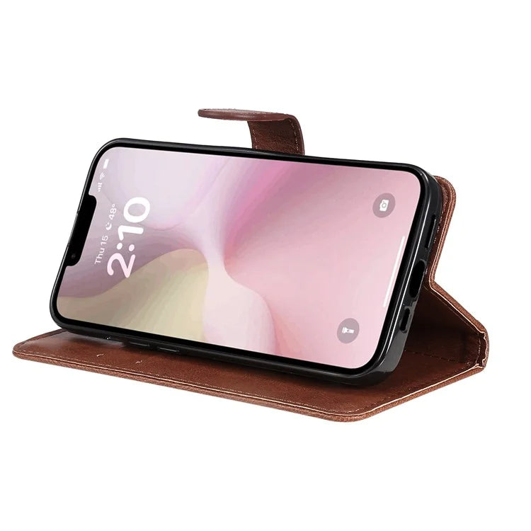 KT Leather Series-2 for iPhone SE (2024) Case Solid Color Wallet Leather Phone Cover