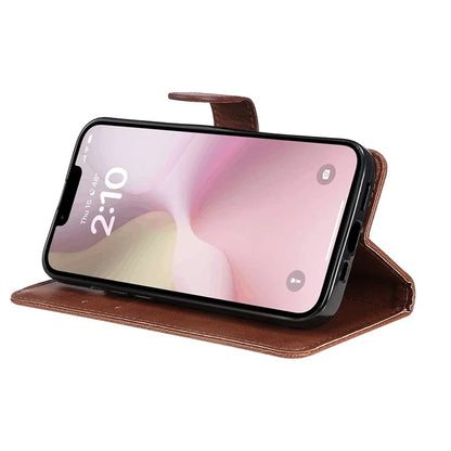 KT Leather Series-2 for iPhone SE (2024) Case Solid Color Wallet Leather Phone Cover