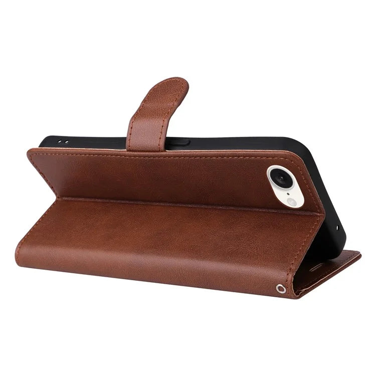 KT Leather Series-2 for iPhone SE (2024) Case Solid Color Wallet Leather Phone Cover