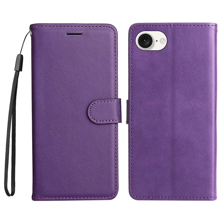 KT Leather Series-2 for iPhone SE (2024) Case Solid Color Wallet Leather Phone Cover