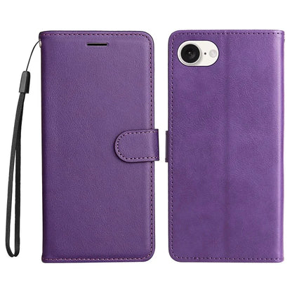 KT Leather Series-2 for iPhone SE (2024) Case Solid Color Wallet Leather Phone Cover