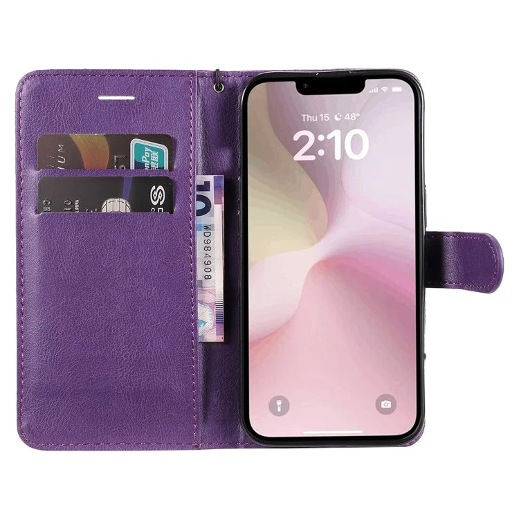 KT Leather Series-2 for iPhone SE (2024) Case Solid Color Wallet Leather Phone Cover