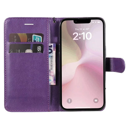 KT Leather Series-2 for iPhone SE (2024) Case Solid Color Wallet Leather Phone Cover