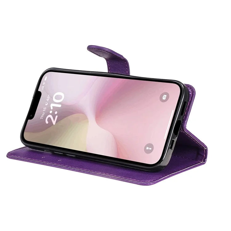 KT Leather Series-2 for iPhone SE (2024) Case Solid Color Wallet Leather Phone Cover