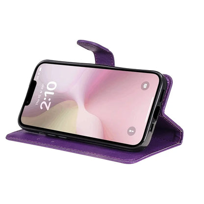 KT Leather Series-2 for iPhone SE (2024) Case Solid Color Wallet Leather Phone Cover