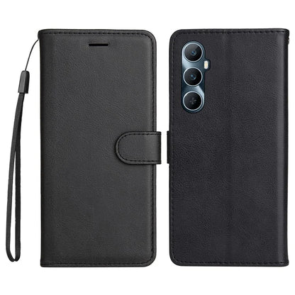 KT Leather Series-2 for Realme C65 4G Case Folio Shockproof Solid Color Phone Cover