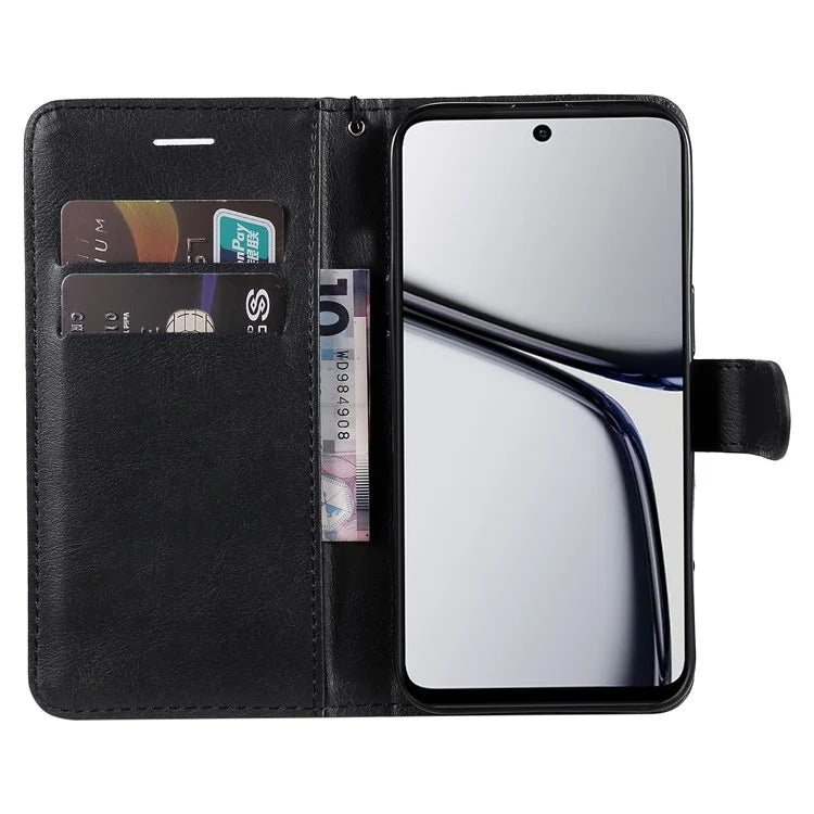 KT Leather Series-2 for Realme C65 4G Case Folio Shockproof Solid Color Phone Cover