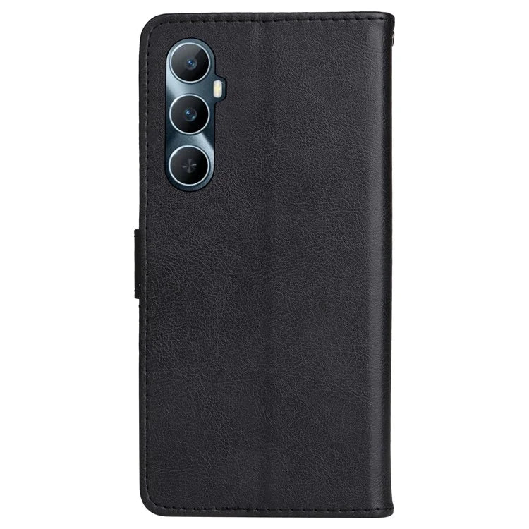 KT Leather Series-2 for Realme C65 4G Case Folio Shockproof Solid Color Phone Cover