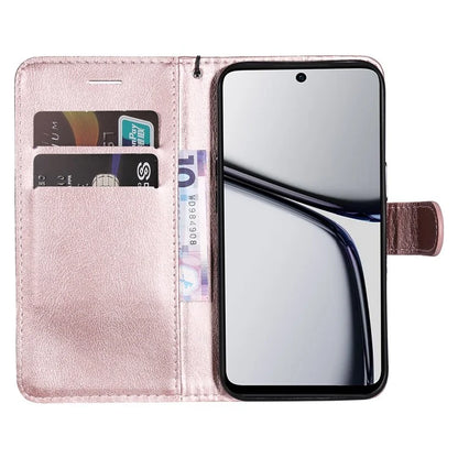 KT Leather Series-2 for Realme C65 4G Case Folio Shockproof Solid Color Phone Cover