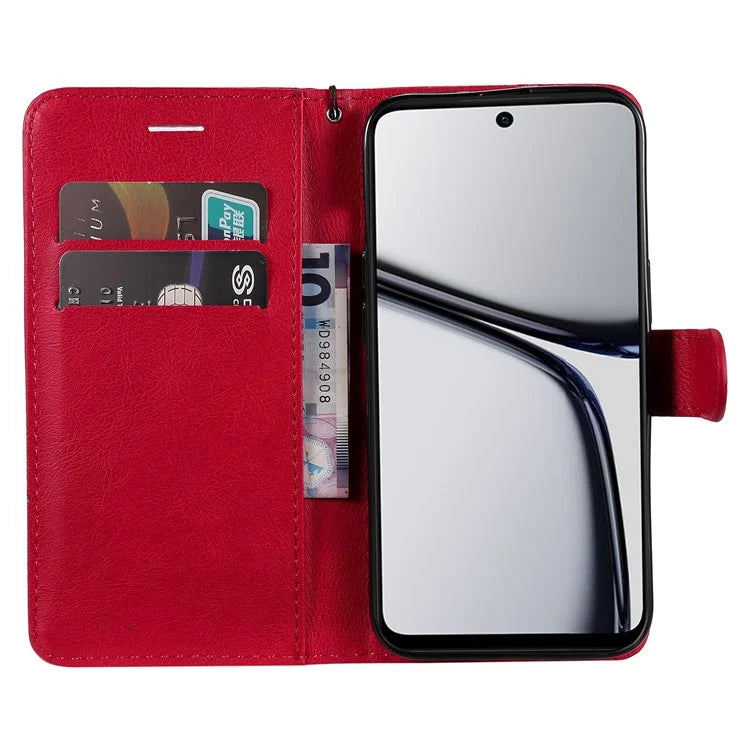 KT Leather Series-2 for Realme C65 4G Case Folio Shockproof Solid Color Phone Cover