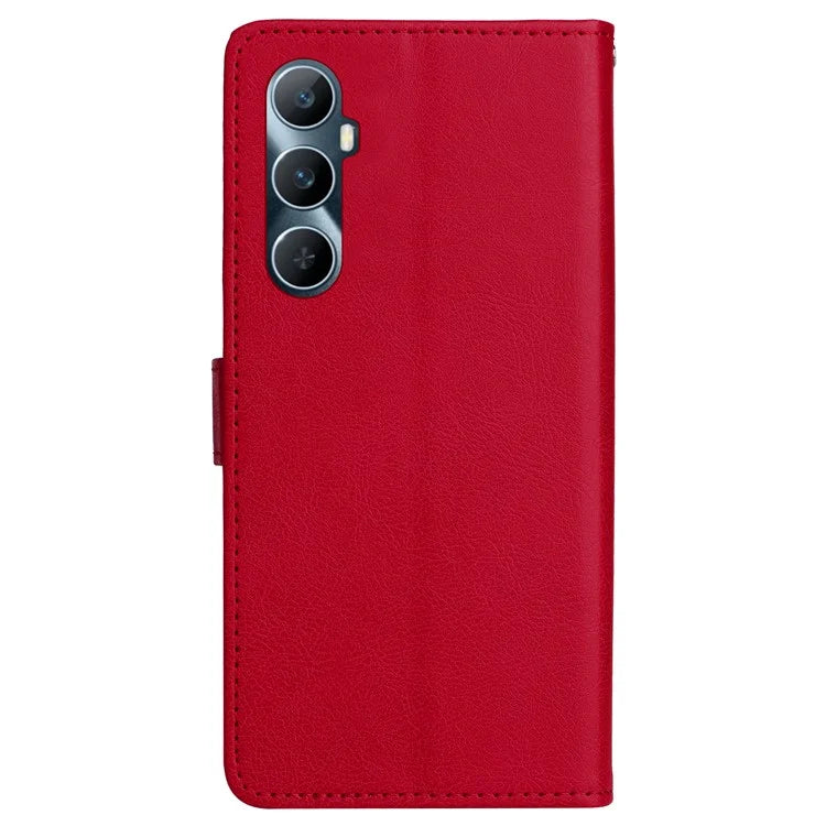 KT Leather Series-2 for Realme C65 4G Case Folio Shockproof Solid Color Phone Cover