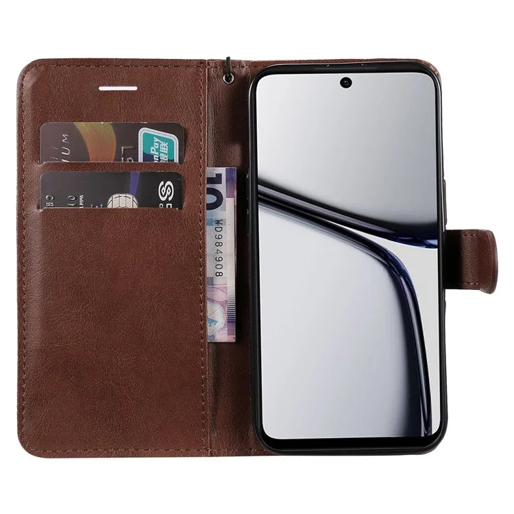 KT Leather Series-2 for Realme C65 4G Case Folio Shockproof Solid Color Phone Cover