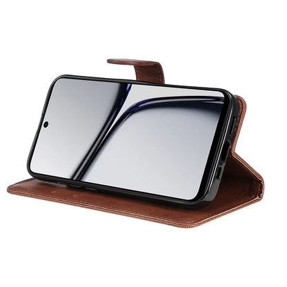 KT Leather Series-2 for Realme C65 4G Case Folio Shockproof Solid Color Phone Cover