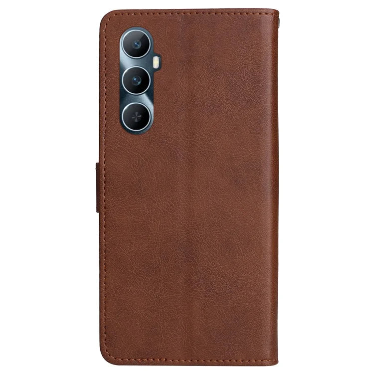 KT Leather Series-2 for Realme C65 4G Case Folio Shockproof Solid Color Phone Cover