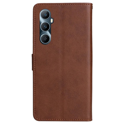 KT Leather Series-2 for Realme C65 4G Case Folio Shockproof Solid Color Phone Cover