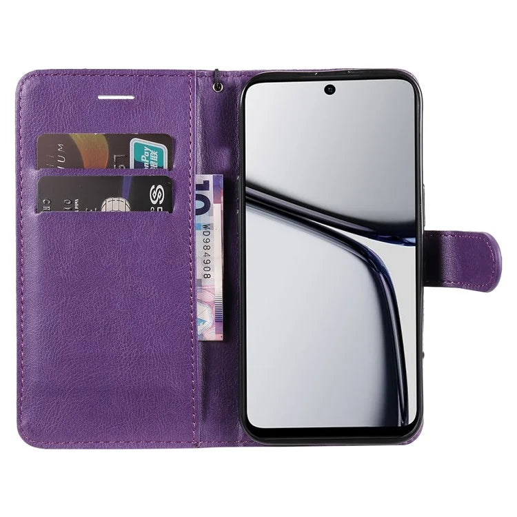 KT Leather Series-2 for Realme C65 4G Case Folio Shockproof Solid Color Phone Cover