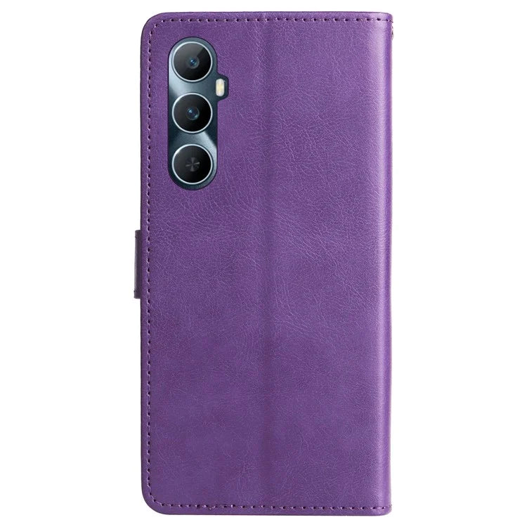 KT Leather Series-2 for Realme C65 4G Case Folio Shockproof Solid Color Phone Cover