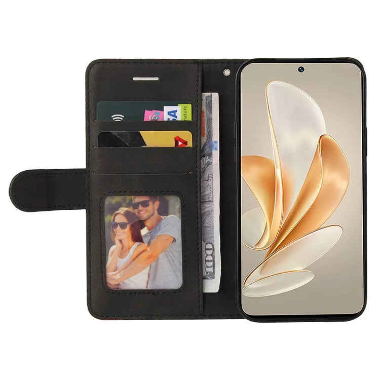 KT Leather Series-1 For vivo V29e (Global) 5G / Y200 (India) 5G Case Dual Color Splicing Phone Leather Cover