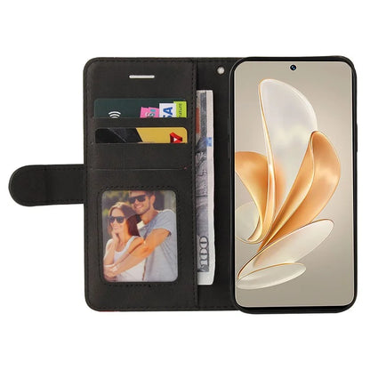 KT Leather Series-1 For vivo V29e (Global) 5G / Y200 (India) 5G Case Dual Color Splicing Phone Leather Cover