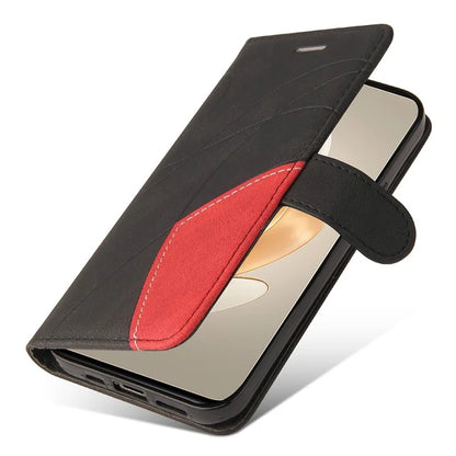 KT Leather Series-1 For vivo V29e (Global) 5G / Y200 (India) 5G Case Dual Color Splicing Phone Leather Cover